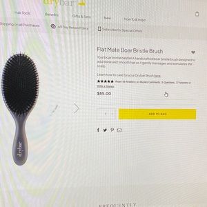 Flat Mate, Boar Bristle Brush